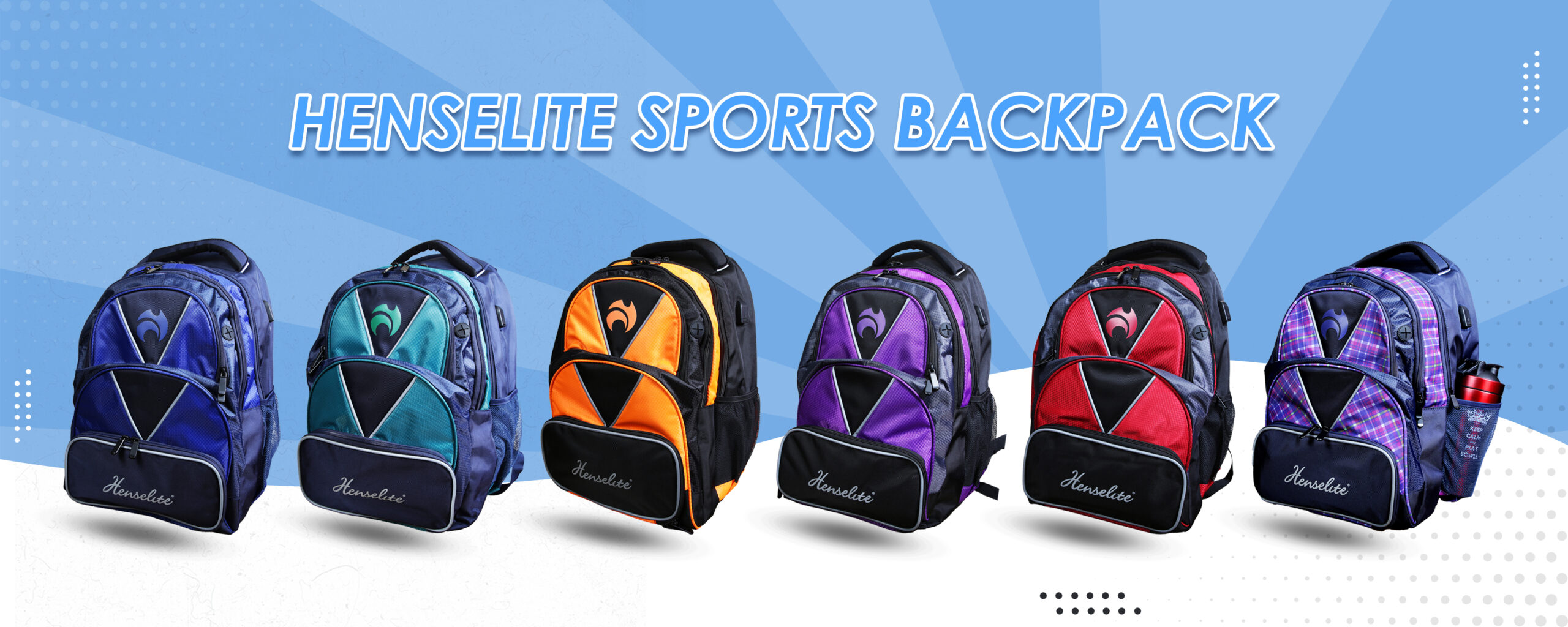 Henselite Sports Backpack Banner